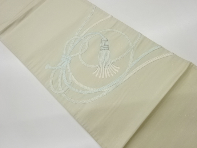 リサイクル　組紐模様刺繍袋帯